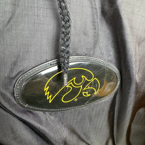 Vintage Pro Player Iowa Hawkeyes Jacket Size XL Yellow Black Puffer Zip Up NCAA - Picture 6 of 13